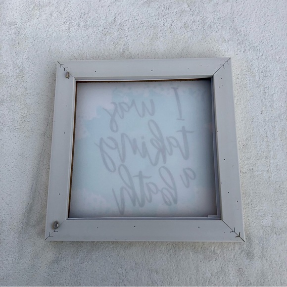 Gold Foil Canvas Wall Art I was Taking a Bath 13”x13” - Picture 9 of 9